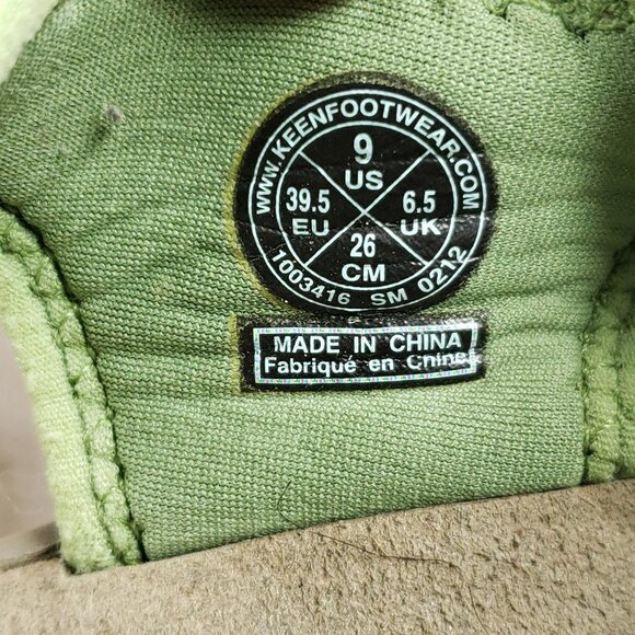 Keen Womens Size 9 Waterproof Hiking Fishermans Sandals Tan & Green - Picture 9 of 9